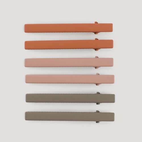 Изображение товара Заколка для волос, 6 см, 6 шт, металл, Цветной микс, Basic, Kuchenland