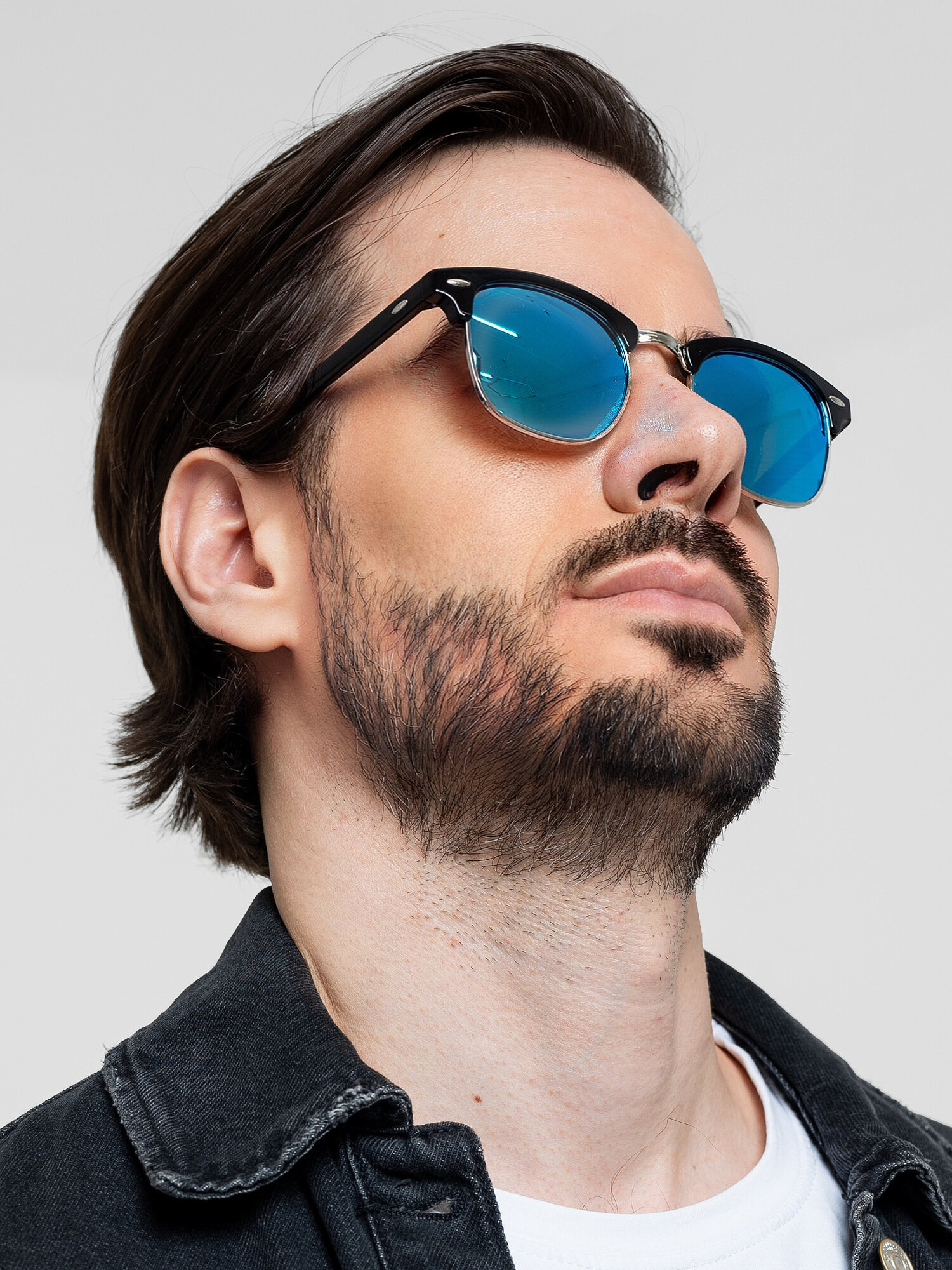 Солнцезащитные очки Zabologen, голубой/черный — фото 1