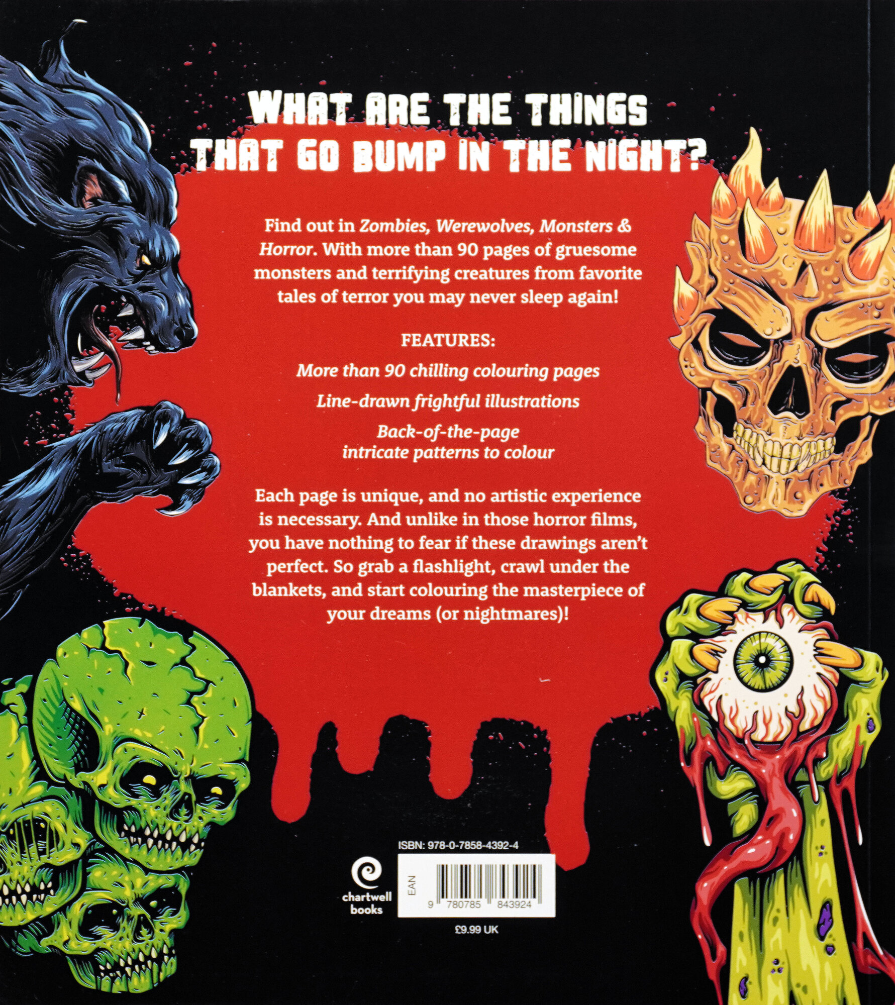 Zombies, Werewolves, Monsters & Horror Colouring Book