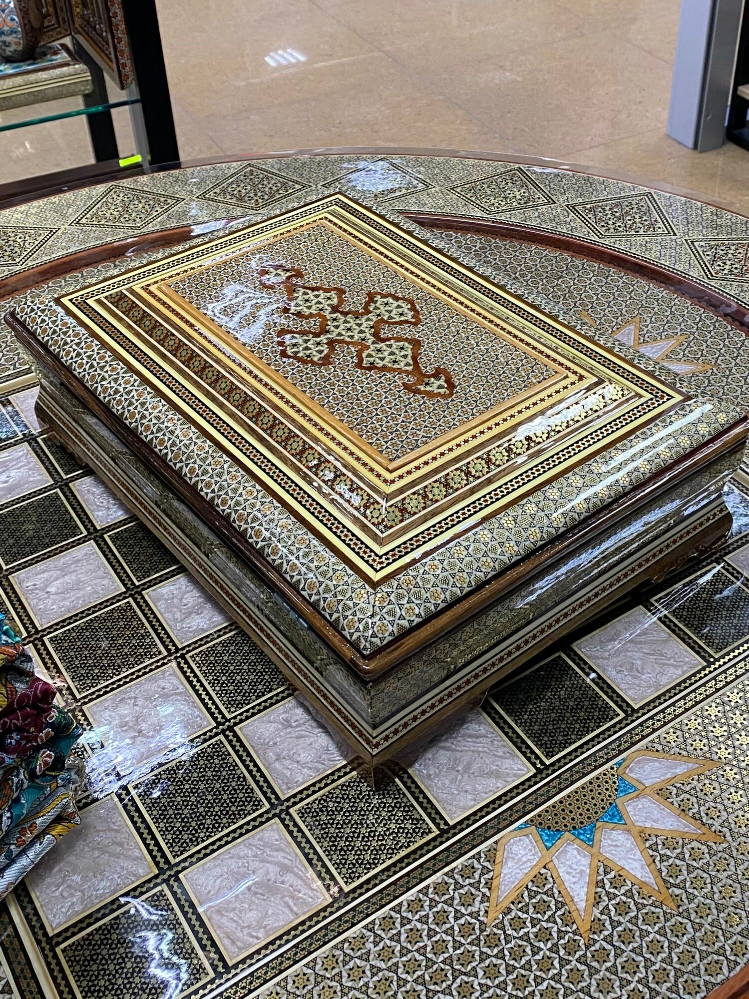 Шкатулка Персидский базар "Хатам", ручная работа, Иран, 35см — фото 1