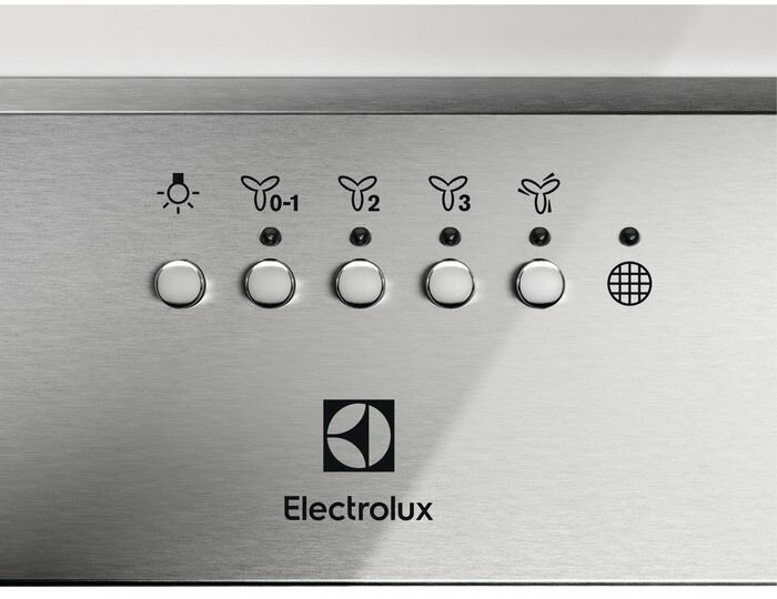 Обзор: Вытяжка Electrolux EFG516X, плоский, серый/нержавеющая сталь