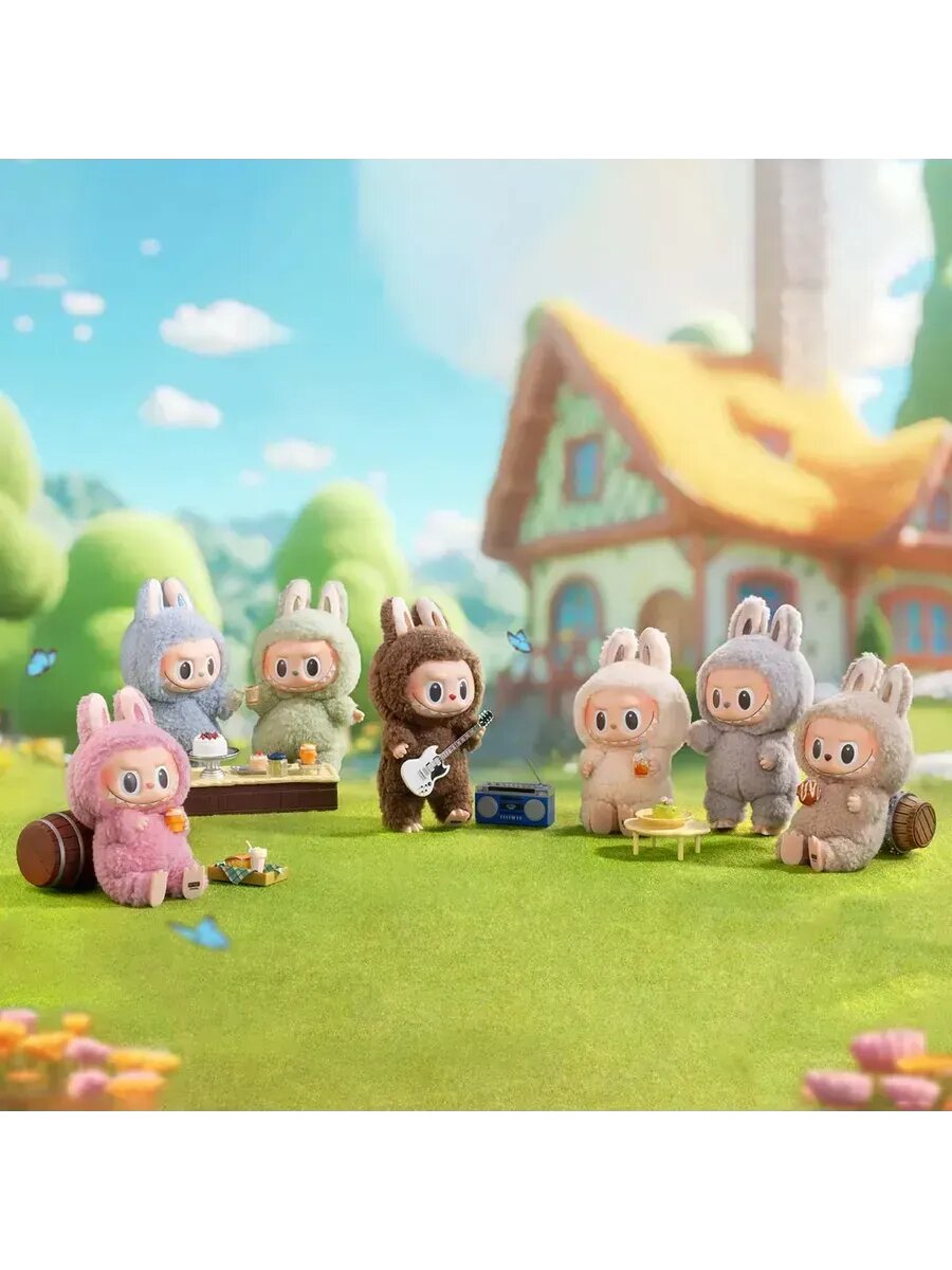 LABUBU! Игрушка-брелок Labubu, пушистый, 1 шт, случайный цвет — фото 1
