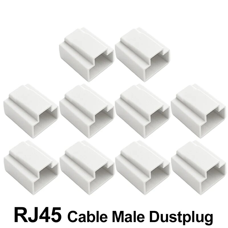 Пылезащитные колпачки для разъемов RJ45 BAPPSUS, Clear White, 20Pcs