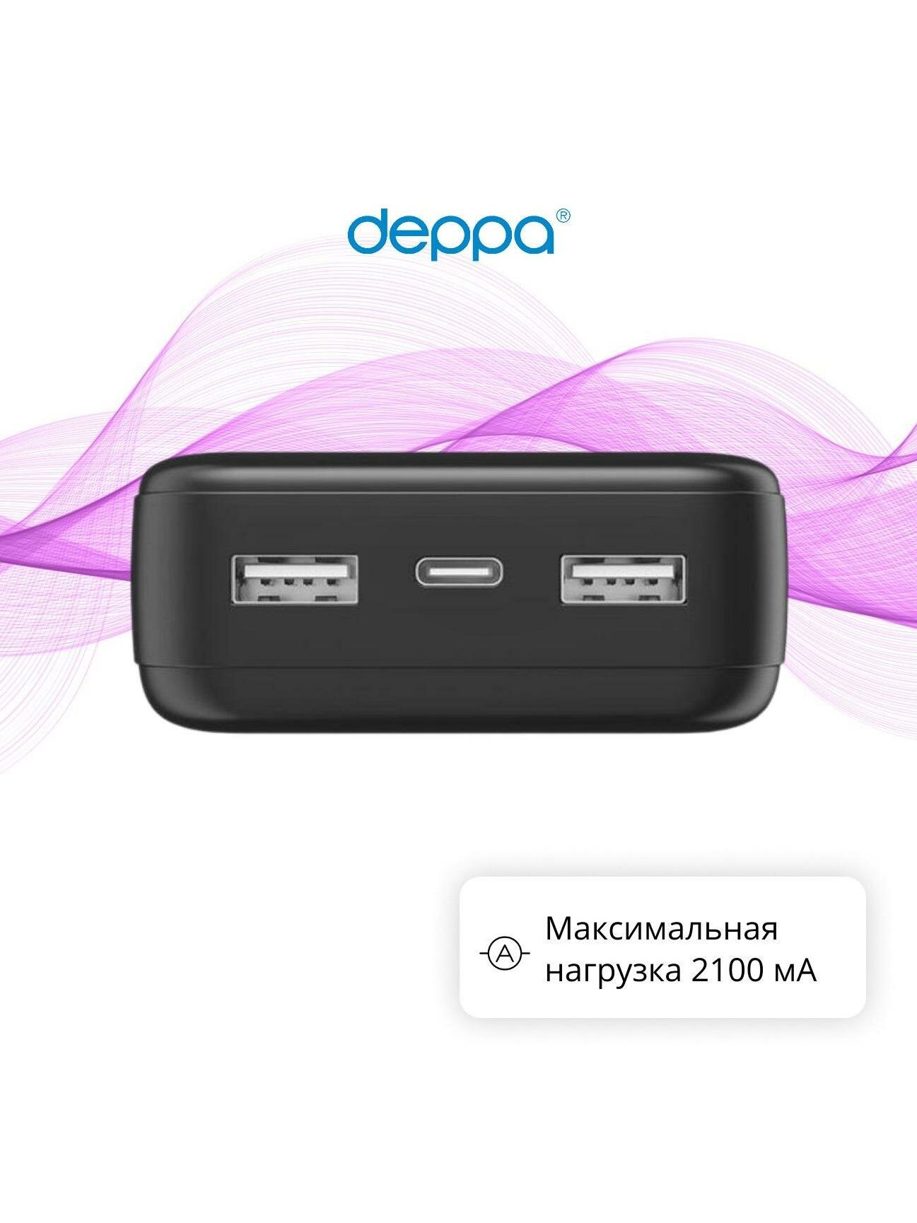 Внешний аккумулятор Deppa NRG Power 20000 mAh (33677) черный