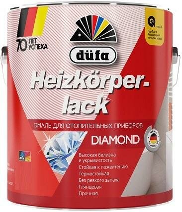 Эмаль для Отопительных Приборов Dufa Heizkorperlack 2л Алкидная Белая Глянцевая / Дюфа Хейзкорперлак