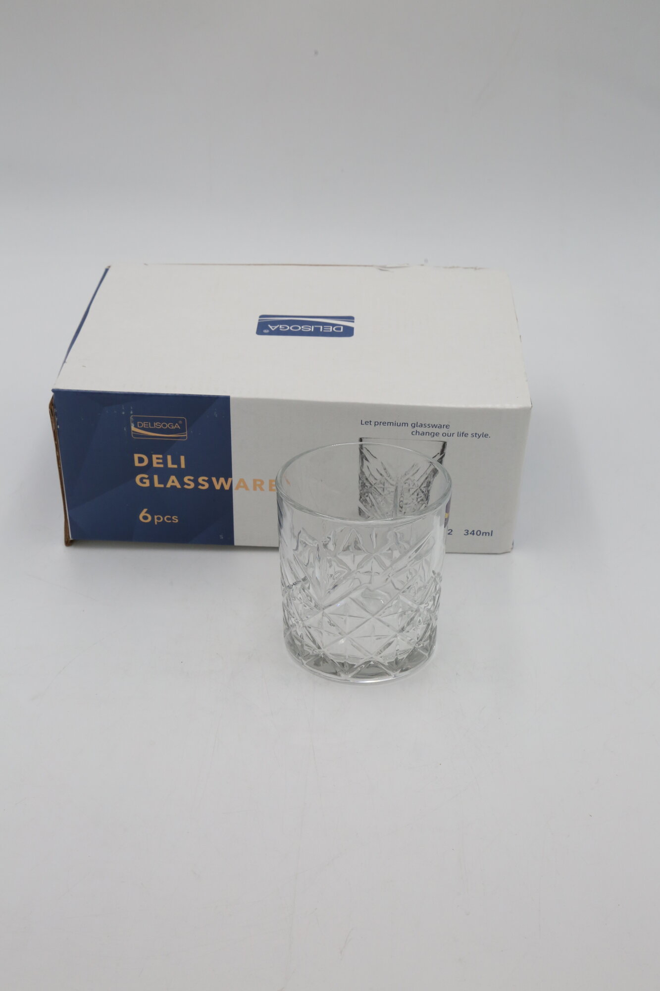 Стакан DELISOGA DSKB033-2-pk 340мл 6шт 6х8