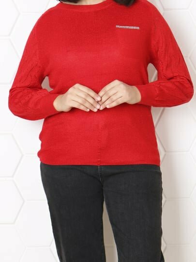 Пуловер размер One Size, , красный — фото 1