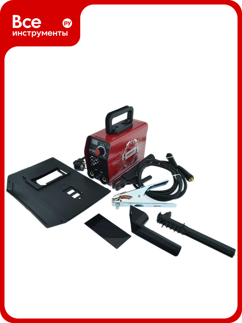 Сварочный инвертор OWNACE MMA 1800 K (230 В ± 15% 61 кВт 30-180 А ПВ=30% O 1.6-5 мм 21 кг) 261-617