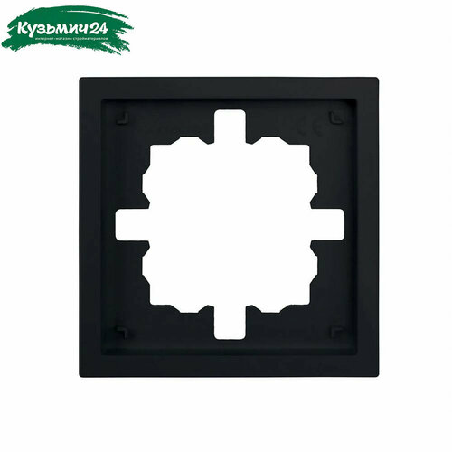 Рамка 1-местная Lezard Zima 704-4200-146 горизонтальная, пластик, черный бархат