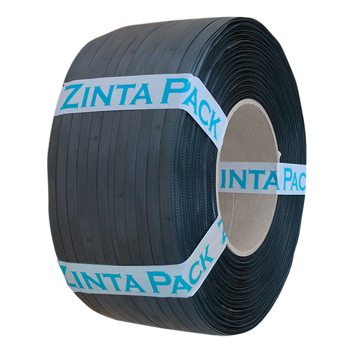 Стреппинг лента ZintaPack 12 х 0.6 мм х 3000 м, ПП, черная