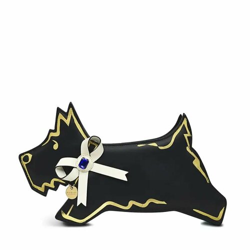 фото Сумка хобо radley, фактура тиснение, гладкая, черный