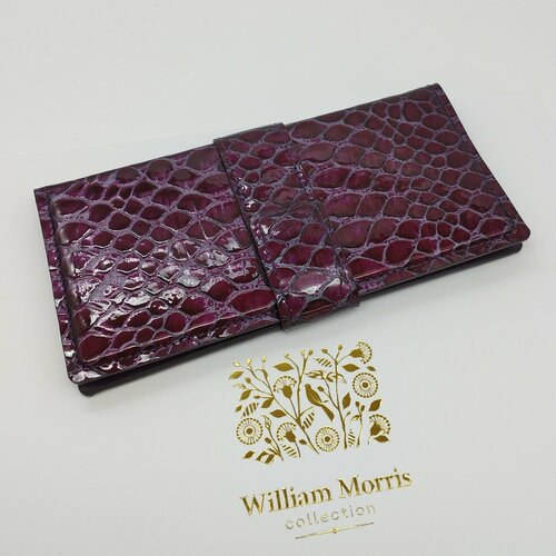 фото Кошелек william morris, фактура под рептилию, фиолетовый