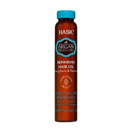 Масло для восстановления и придания блеска волосам с экстрактом Арганы Hask Argan Oil Repairing Shine Oil Vial 18 мл.