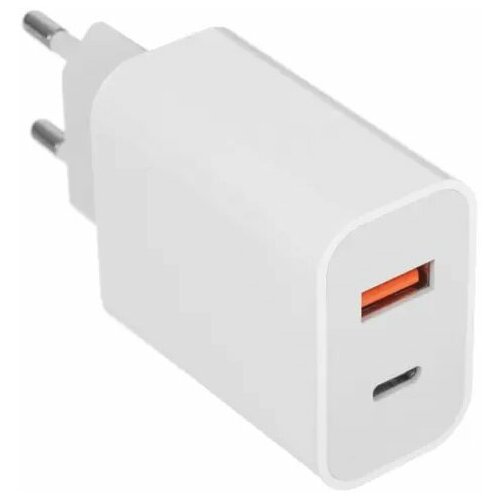 Сетевое зарядное устройство Axxa 2405 USB A USB-C PD QC 30 Вт белый 792₽