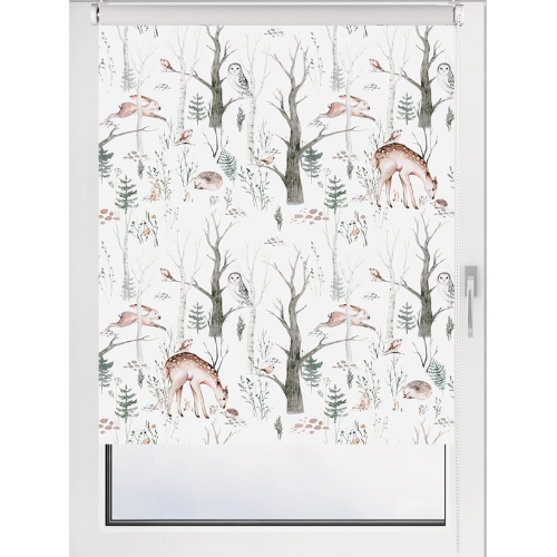 Штора рулонная prakto print 70х160см Лесные друзья олени, день