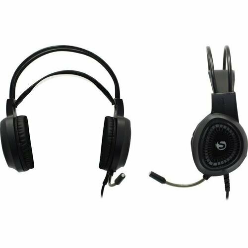 Наушники с микрофоном SunWind SW-HS410G Black шнур 21м с регулятором громкости 139300₽