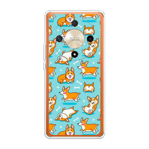 голубой, коричневый, белый