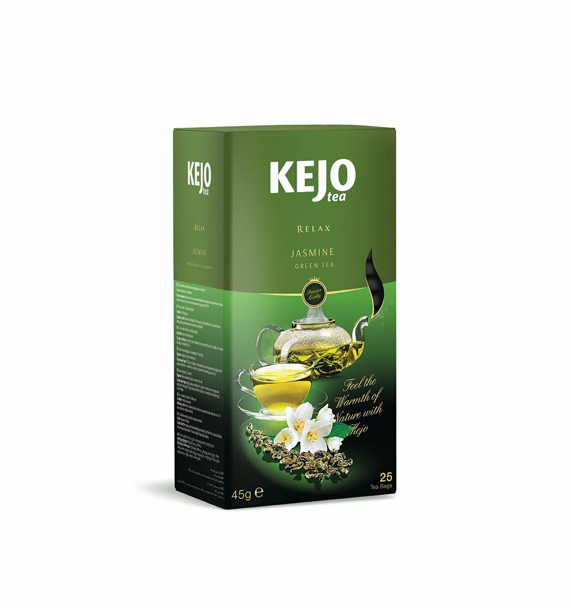 Чай зелёный с жасмином KEJOfoods RELAX JASMINE в пакетиках 25*2гр картон