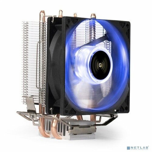 EXEGATE Вентиляторы Exegate EX286297RUS Кулер ExeGate Wizard EXX200-PWM. BLUE (Al+Copper, 2 тепл. трубки, LGA775/1150/1151/1155/1156/1200/1700/AM2/AM2+/AM3/AM3+/AM4/FM1/FM2/754/939/940, TDP 80W, Fan 90mm, PWM, 800-2400RPM вентилятор кулер 120х120х3 8мм 2 8а 6300 об мин