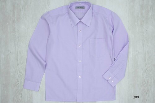Школьная рубашка, размер 11 лет, фиолетовый