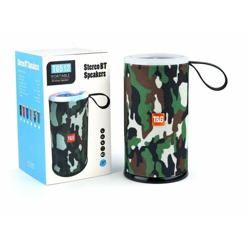 Портативная колонка Bluetooth с подсветкой Stereo TG512 Хаки 278800₽