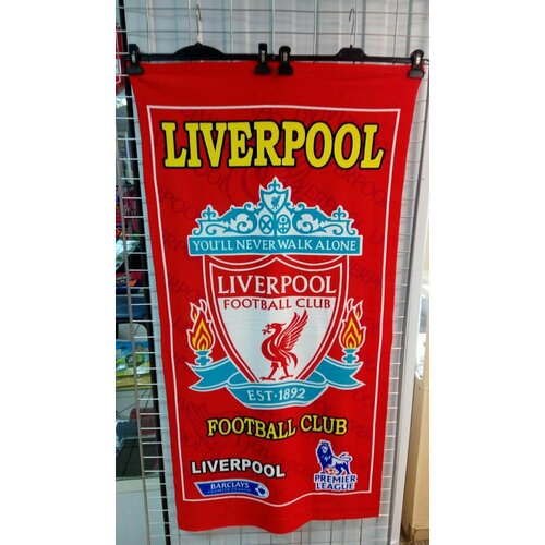 фото Для футбола ливерпуль полотенце футбольного клуба liverpool ( англия ) размер длина 140 см ширина 70 см пляжное