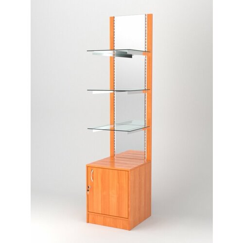 Стеллаж "астерия" №16, задняя стенка Зеркало, Вишня 45 x 47 x 193 см