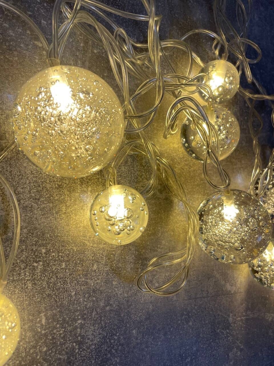 фото Электрогирлянда штора интерьерная Шарики, Светодиодная 10 ламп, 2 м, питание От сети