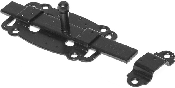 Задвижка дверная 100 мм плоская, черн. мат. STARFIX SMP-35343-1