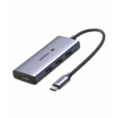 Адаптер UGREEN CM500 (50629) USB-C to 3? USB 3.0+HDMI Multifunction Adapter серый