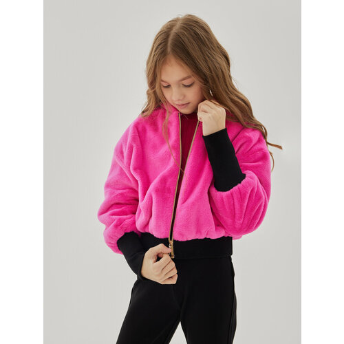фото Куртка y-clu' укороченная, размер 168, розовый