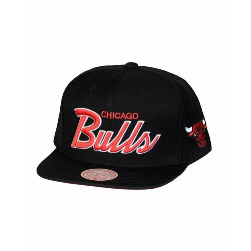 фото Бейсболка mitchell & ness, размер one size fits all, красный, черный