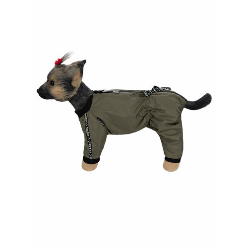 NEW! Комбинезон для собак DogModa Классик на меху, цвет Хаки, унисекс, р.3