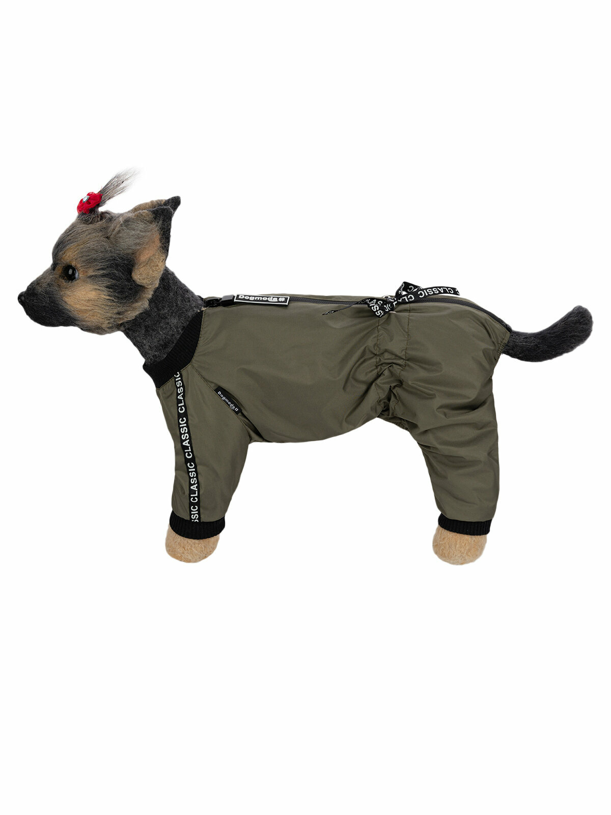 NEW! Комбинезон для собак DogModa Классик на меху, цвет Хаки, унисекс, р.5