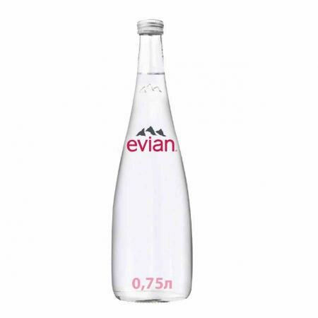Вода минеральная Evian, негаз. ст/бут, 0,75 л (1шт.)