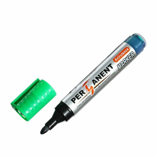 Маркер перманентный 30 мм зеленый круглый наконечник 10шт 625₽