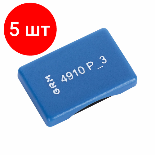 штамп grm grm 4910 p3 прямоугольный оплачено 26х9 мм 1 шт Комплект 5 шт, Подушка сменная 26х9 мм, для GRM 4910-РЗ, TRODAT 4910, 4810, 4810 BANK, 171000014