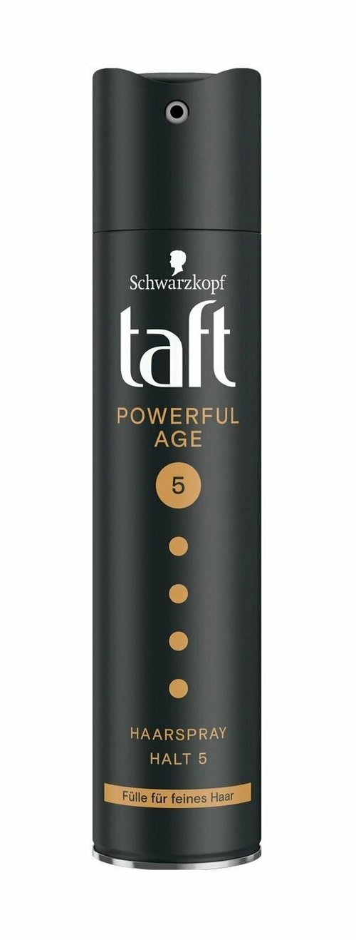 Лак для мегафиксации тонких и истощенных волос Schwarzkopf & Henkel Taft Powerful Age Haarspray Halt 5