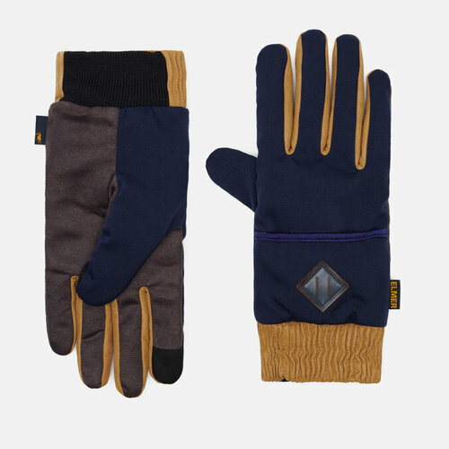 Перчатки , подкладка, размер M, синий