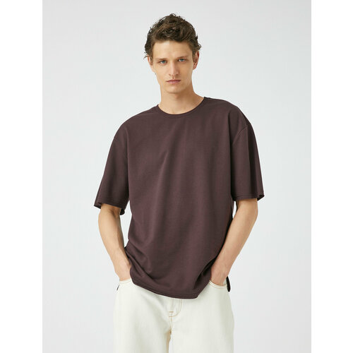 фото Футболка koton, размер xl, коричневый