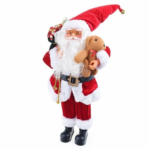 Новогодняя фигурка Снеговичок Дедушка Мороз 45 см в пакете (S0115)