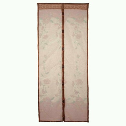 Silo, Сетка Антимоск. На Двери 1Х2,1М, Цвет Фиолетовый С Цветами, На Магнитах (арт. 681879)