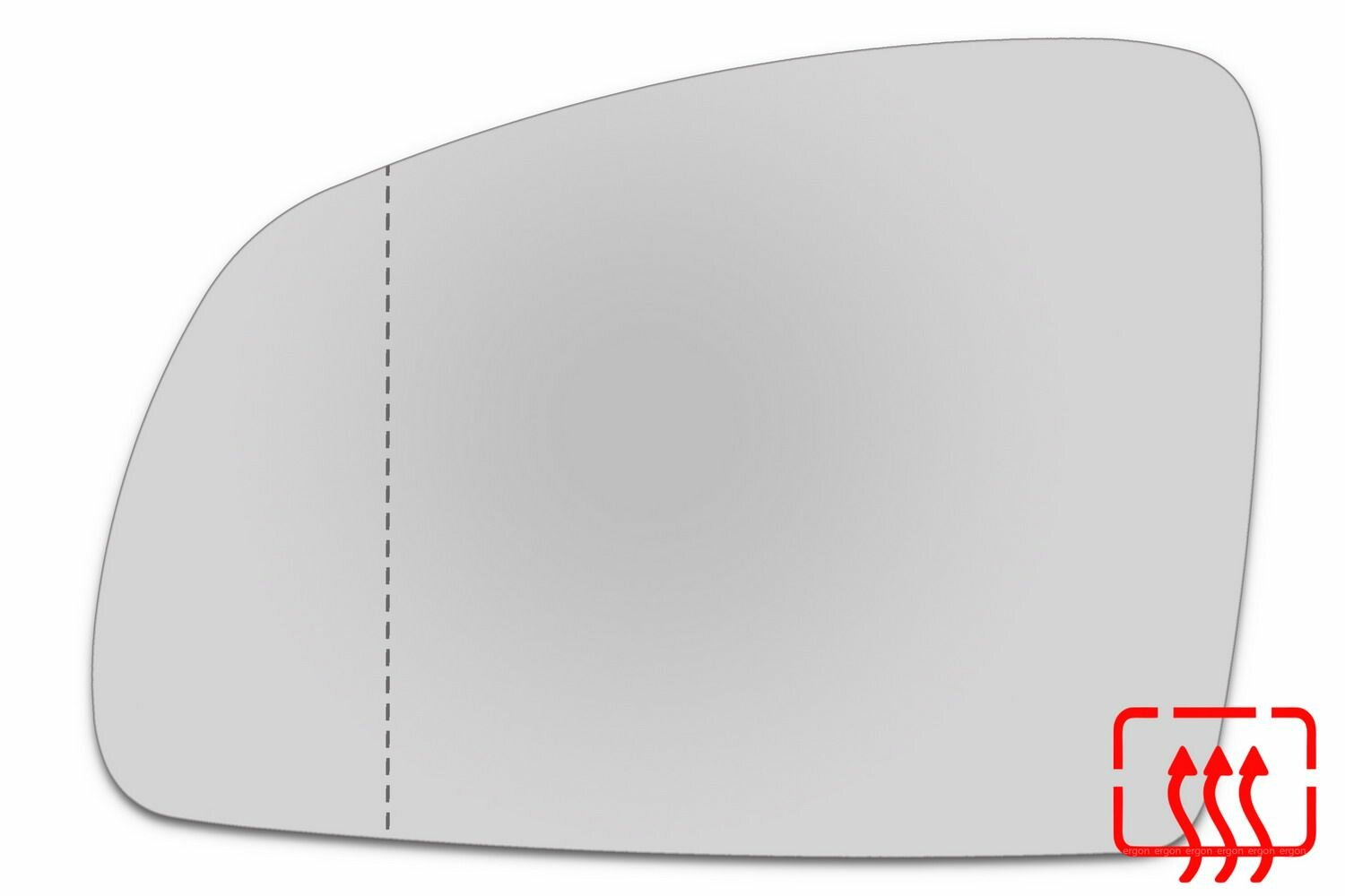 Зеркальный элемент левый OPEL Meriva A (03-10) асферика нейтральный с обогревом