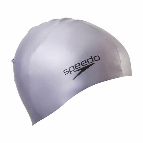 фото Шапочка для плавания детская speedo plain molded silicone cap, 8-709849086, силикон, серебристый