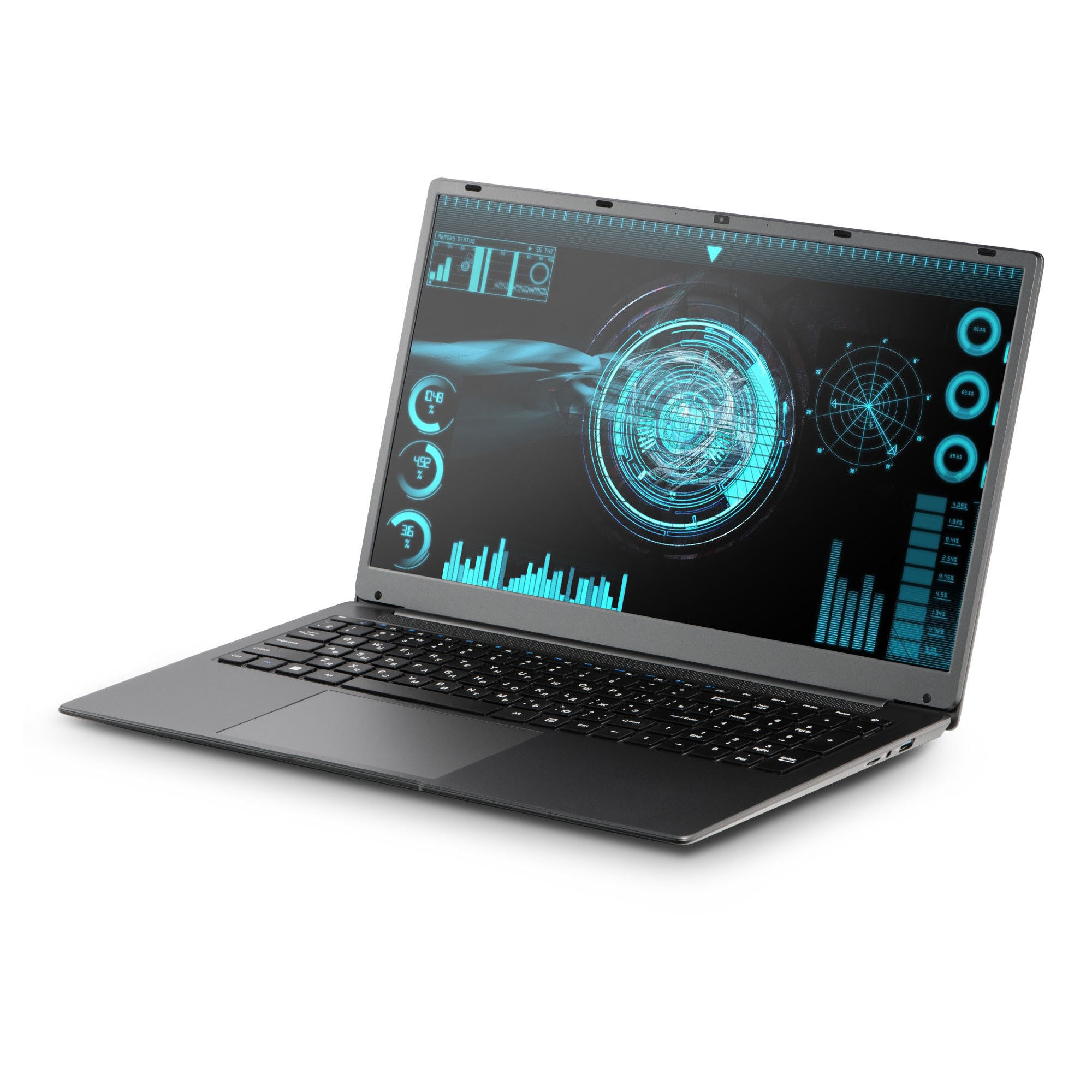 Ноутбук Azerty RB-1750-1024 (17.3" IPS Intel Celeron N5095 16Gb SSD 1Tb) темно серый / 1920x1080 (Full HD)