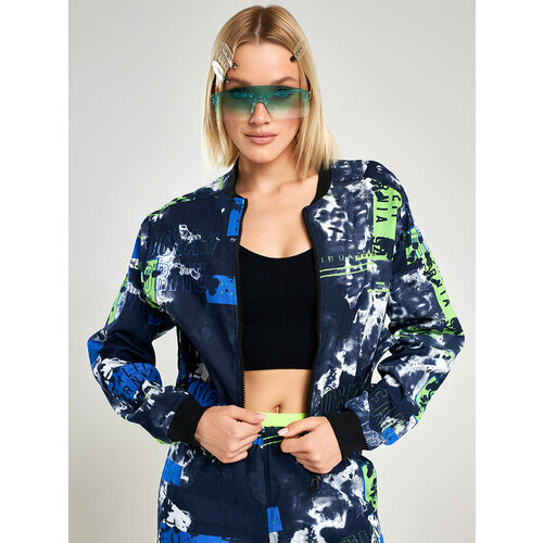 фото Бомбер alza, размер 44/46, белый, синий