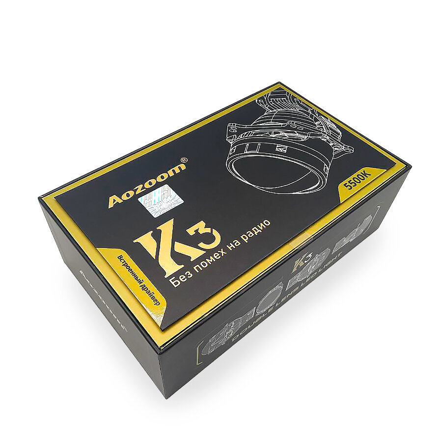 Bi led линзы автомобильные в фары ближнего и дальнего света 12в biled aozoom K3 Dragon Knight DK-200 New 2022 Original 3 дюйма hella 3r (2 шт.) — фото 12