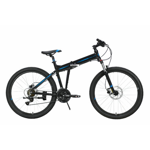 Складной велосипед Stark Cobra 26.2 HD (2023) 18 Черно-синий (165-182 см) горный велосипед stark tactic 27 4 hd 2023 18 красно серебристый 165 182 см
