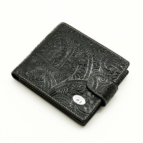 фото Кошелек sergio valentini, фактура тиснение, черный