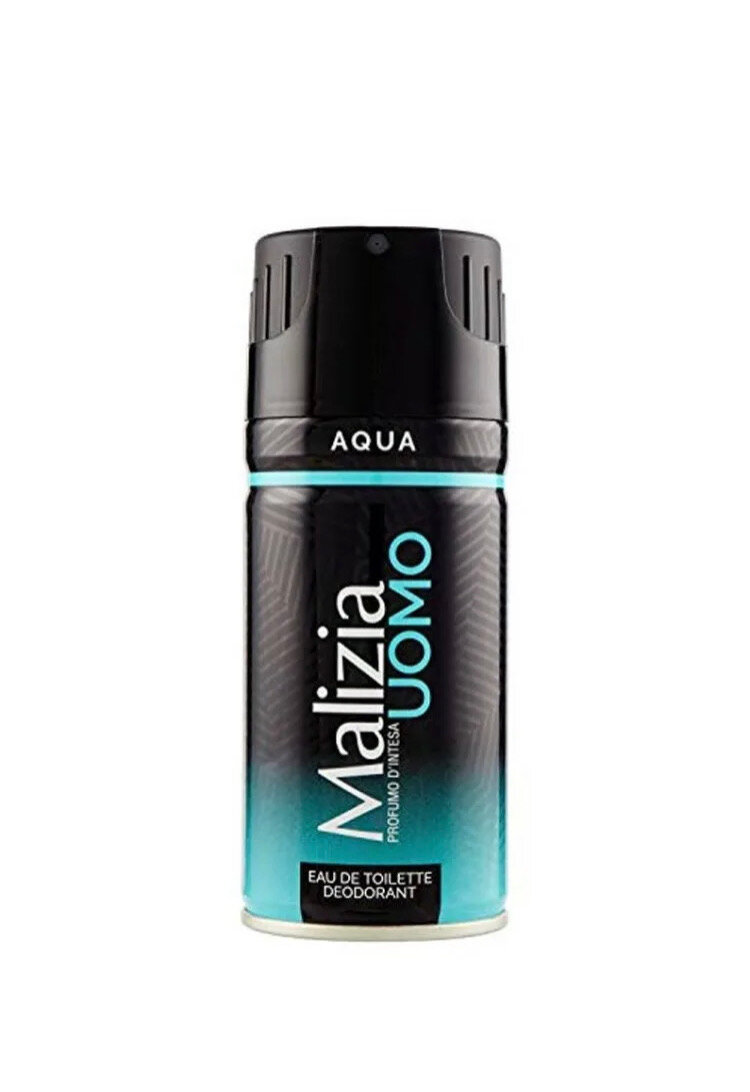 Malizia Дезодорант спрей Uomo Aqua, 150 мл, 166 г